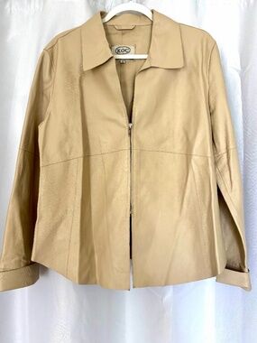 NWOT KOC Lambskin Leather & Fur Luxury European Jacket (GENUINE SUEDE LEATHER)